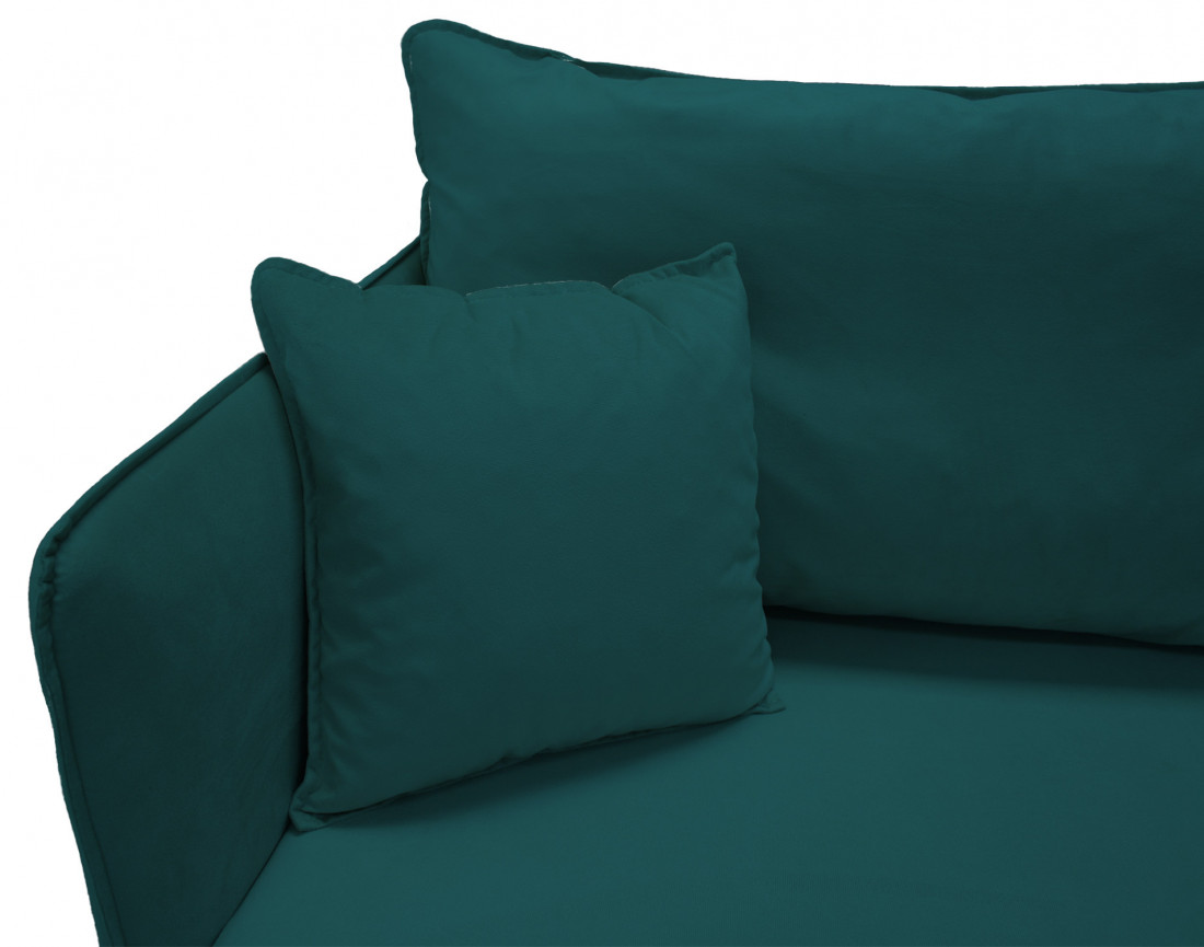 Canapé 3 places fixe en velours Grenat