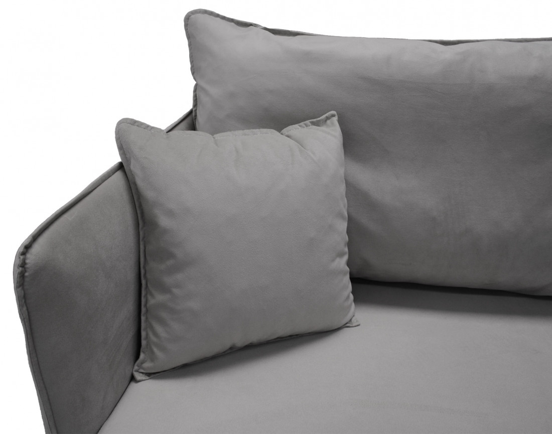 Canapé 3 places fixe en velours Grenat