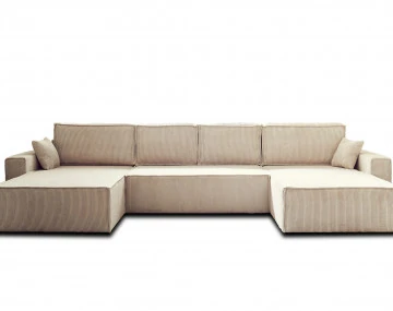 Canapé panoramique en U 7 places convertible Dellia - Best Mobilier