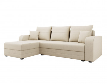 Canapé d'angle réversible 4 places convertible avec coffre en tissu Harvey