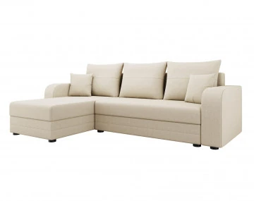 Canapé d'angle réversible 4 places convertible avec coffre en tissu Harvey