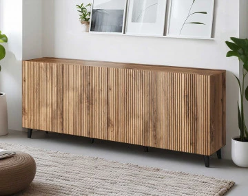 Come - buffet bas - bois - 4 portes 200 cm