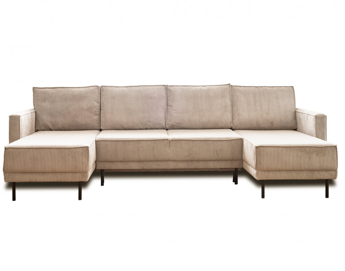 Canapé panoramique convertible avec coffre en velours côtelé 7 places Charlie Canapé panoramique convertible avec coffre en velours côtelé 7 places Charlie