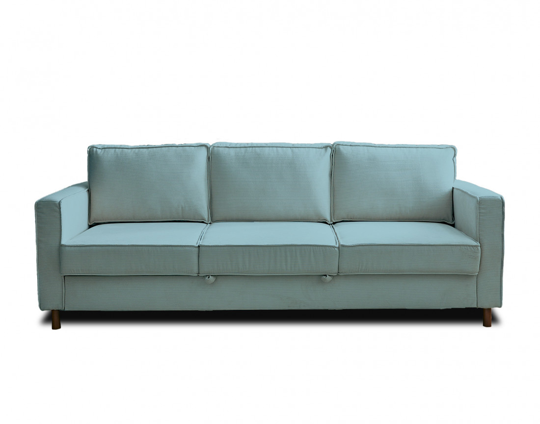 Canapé 3 places convertible en velours côtelé Jake