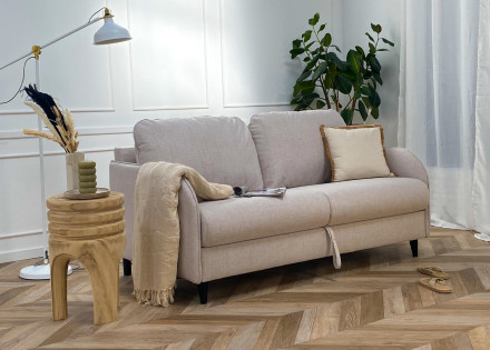 canapé 3 places convertible - couchage quotidien matelas 11 cm - en tissu - Cosmos
