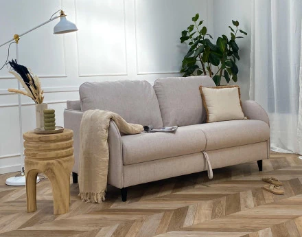 Canapé 3 places convertible express quotidien en tissu Cosmos