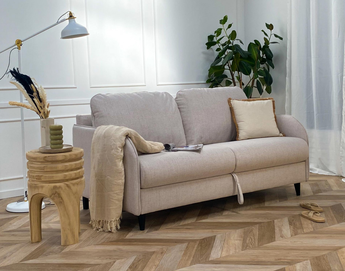 Canapé COSMOS 3 places convertible express quotidien en tissu | Best Mobilier