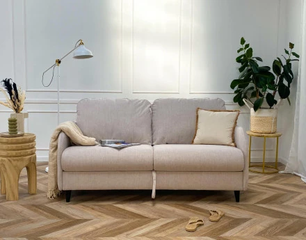 Canapé 3 places convertible express quotidien en tissu Cosmos