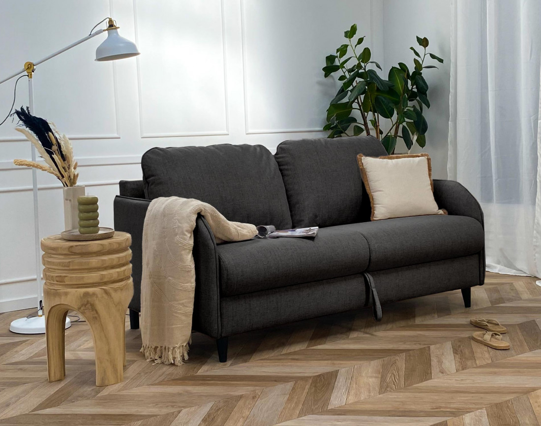 Canapé COSMOS 3 places convertible express quotidien en tissu | Best Mobilier