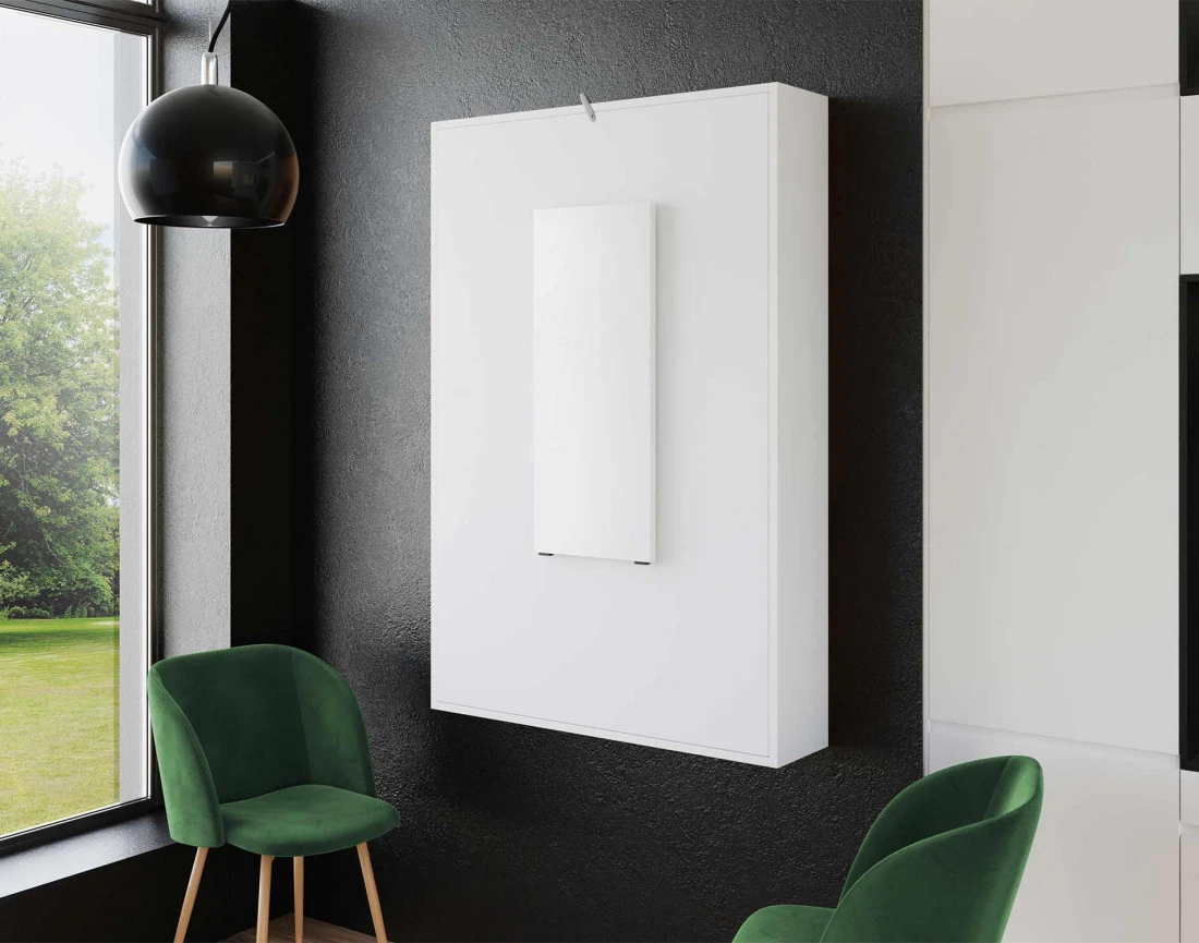 Table murale rabattable avec rangements - 4 personnes - Mondrian