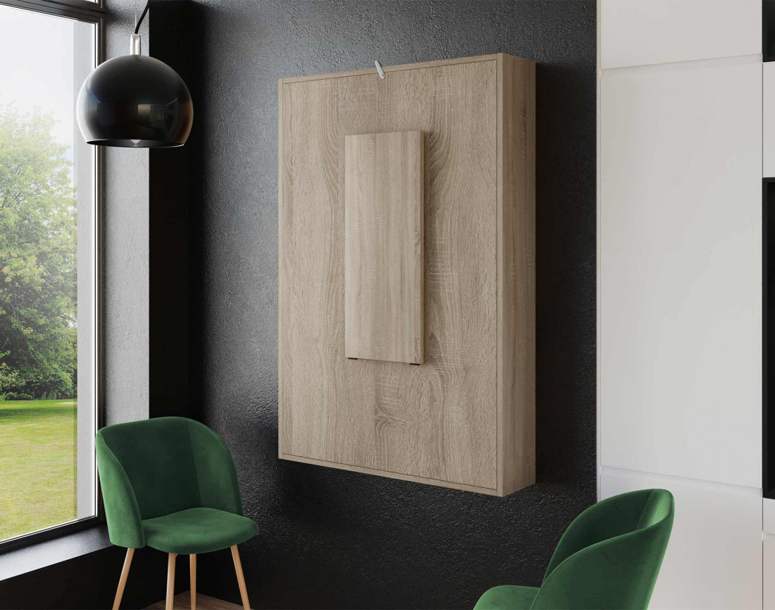 Table murale rabattable avec rangements - 4 personnes - Mondrian