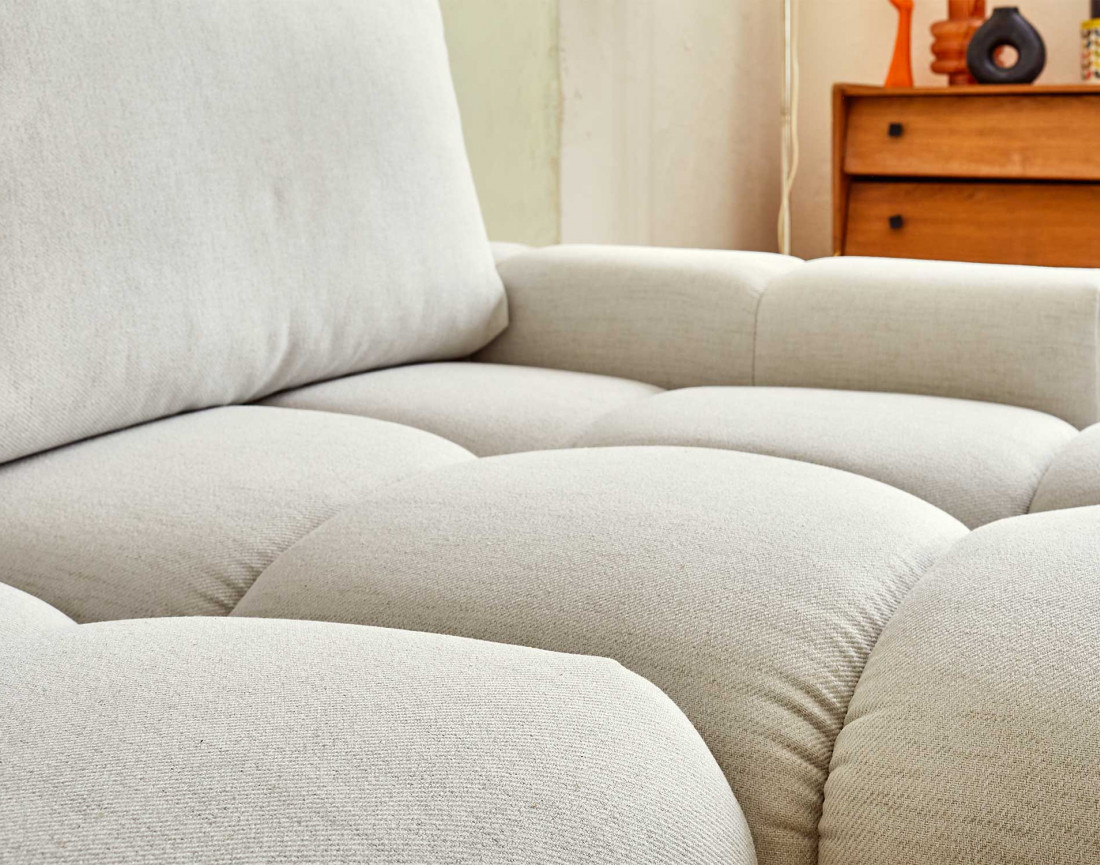 Canapé d'angle réversible convertible avec coffre 4 places en tissu Crocus Canapé d'angle réversible convertible avec coffre 4 places en tissu Crocus