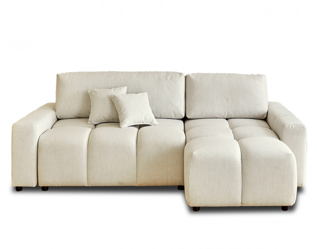Canapé d'angle réversible convertible avec coffre 4 places en tissu Crocus Canapé d'angle réversible convertible avec coffre 4 places en tissu Crocus
