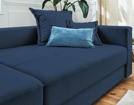 Canapé 4 places fixe en tissu Lys