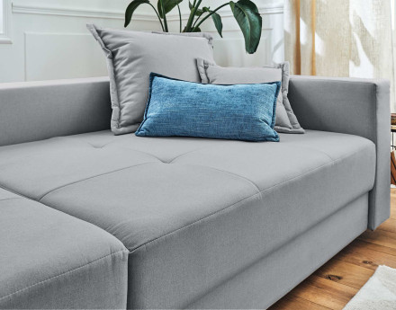 Canapé 4 places fixe en tissu Lys