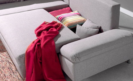 Jade - Canapé d'angle droite convertible avec rangement - 258x196x85cm Jade - Canapé d'angle droite convertible avec rangement - 258x196x85cm