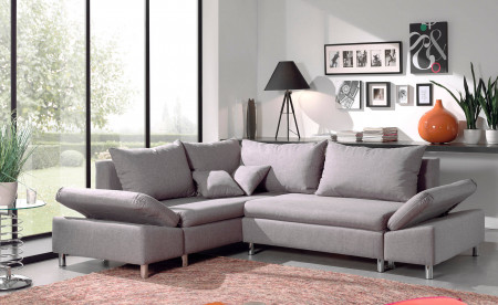 Jade - Canapé d'angle gauche convertible avec rangement - 258x196x85cm Jade - Canapé d'angle gauche convertible avec rangement - 258x196x85cm