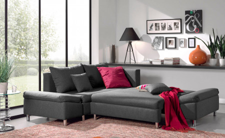 Jade - Canapé d'angle gauche convertible avec rangement - 258x196x85cm Jade - Canapé d'angle gauche convertible avec rangement - 258x196x85cm