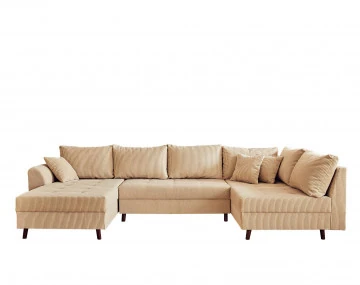 Canapé panoramique droit 7 places adapté aux animaux Rune - Best Mobilier