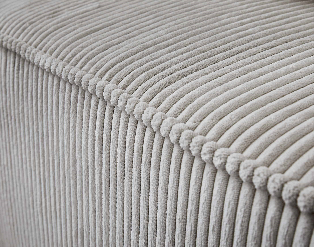 Canapé modulable d'angle gauche 6 places en velours côtelé Colombine Canapé modulable d'angle gauche 6 places en velours côtelé Colombine