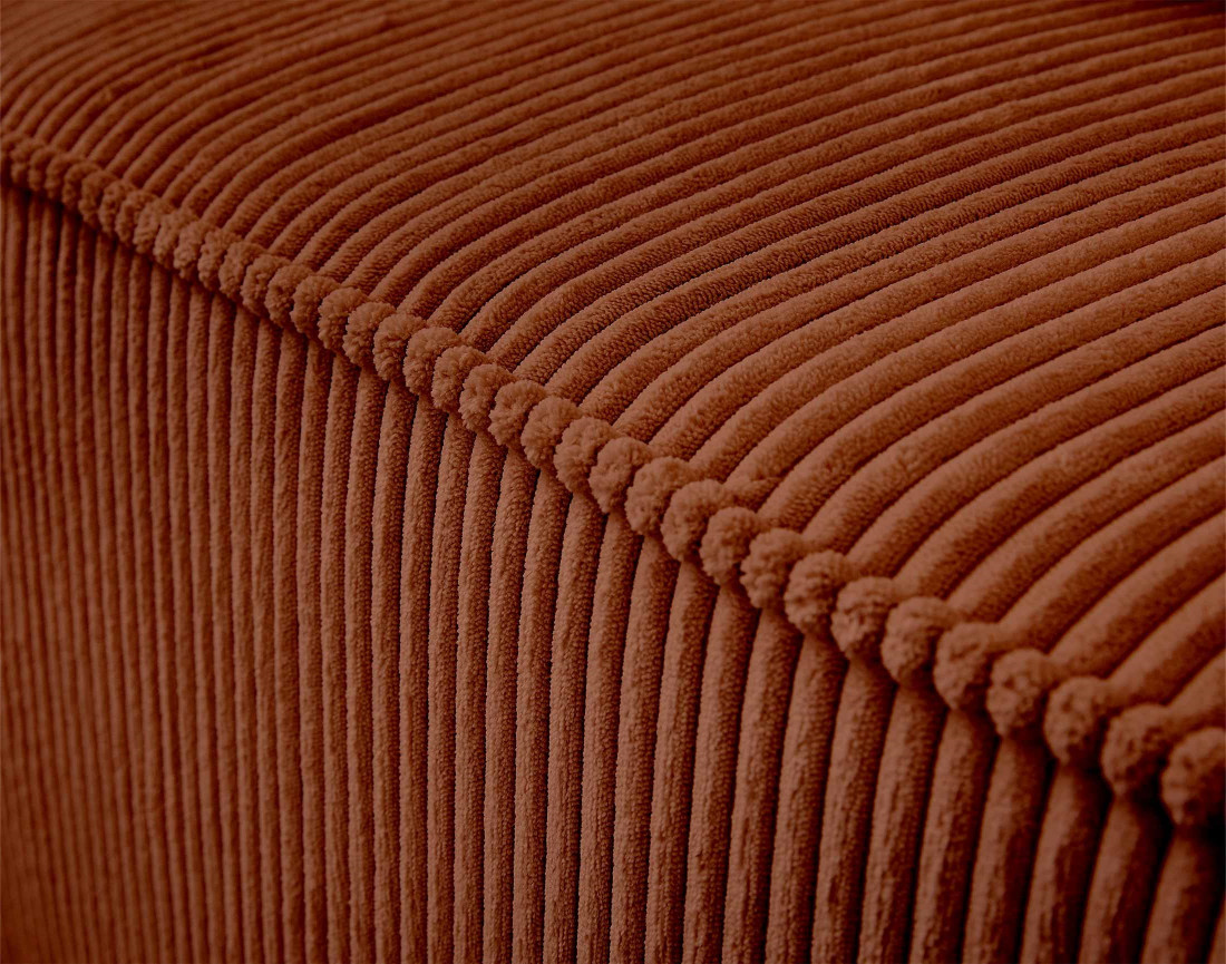 Canapé modulable d'angle gauche 6 places en velours côtelé Colombine
