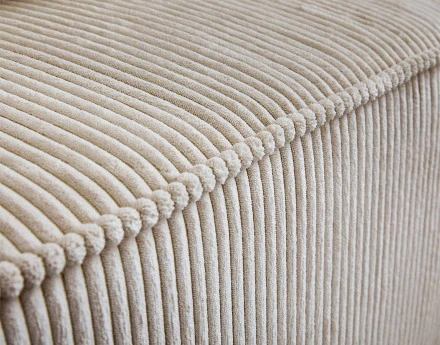 Module d'assise sans accoudoirs en velours côtelé Colombine