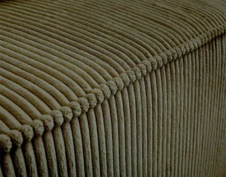 Module d'assise sans accoudoirs en velours côtelé Colombine