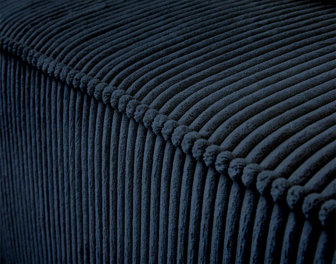 Module d'assise droit en velours côtelé Colombine