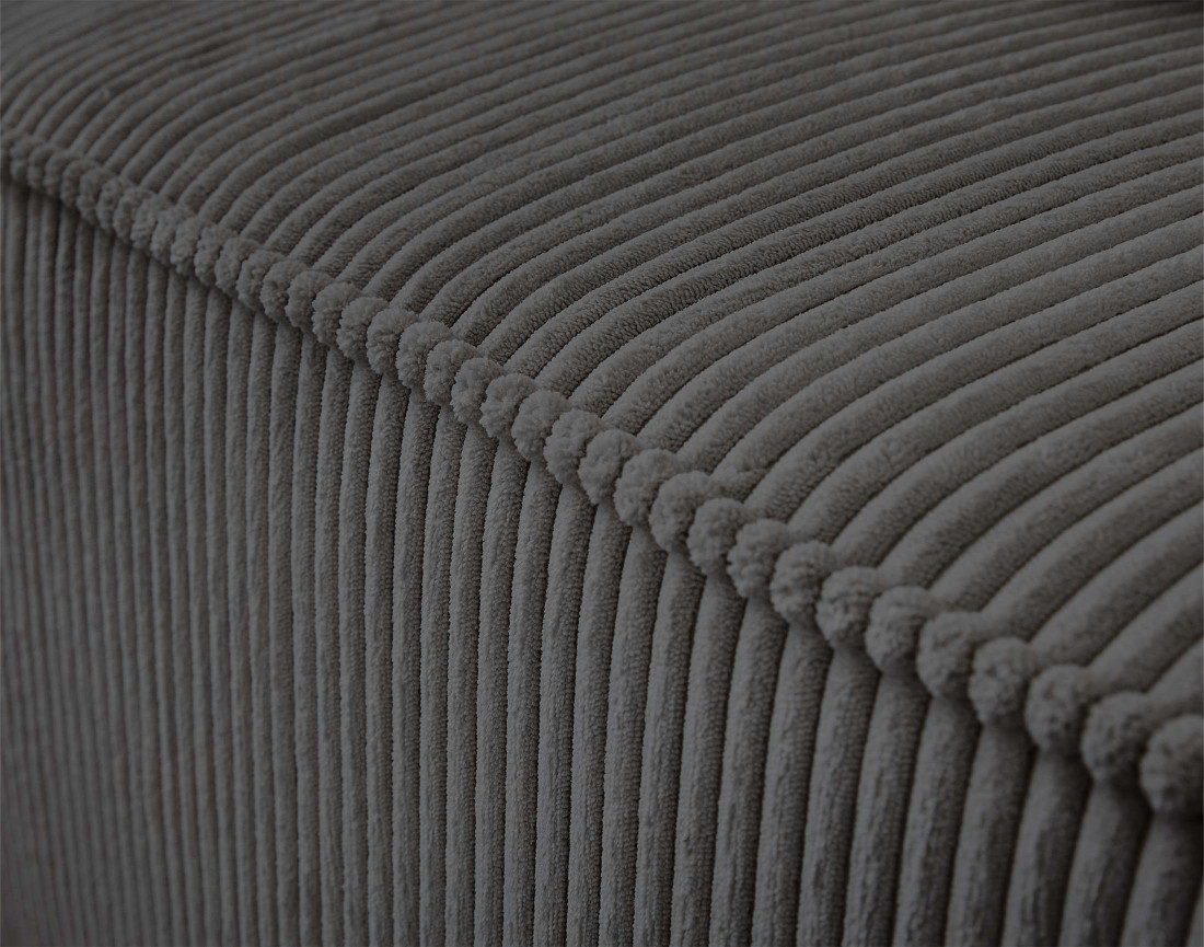 Module d'assise droit en velours côtelé Colombine