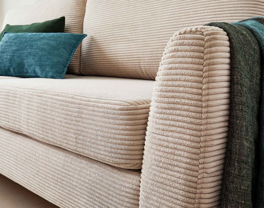 Canapé 3 places convertible avec coffre en velours côtelé Dan Canapé 3 places convertible avec coffre en velours côtelé Dan