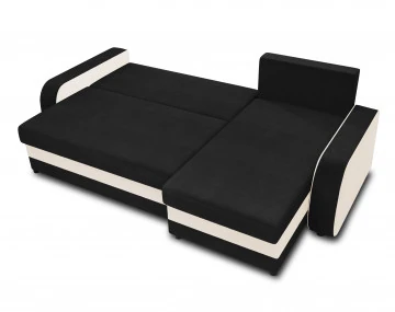 Canapé d'angle réversible convertible avec coffres 4 places en velours Valos