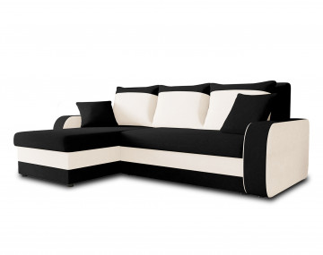 Canapé d'angle réversible convertible avec coffres 4 places en velours Valos