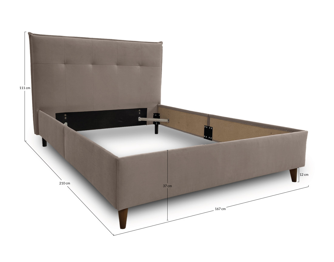 1783•Idéal•160x200 cm•Queen Size:Cadre de lit Adulte Double Design