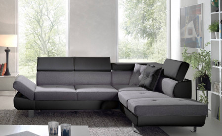 Lisbona - Canapé d'angle droit convertible - L 252 x P 190cm Lisbona - Canapé d'angle droit convertible - L 252 x P 190cm