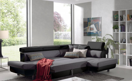 Lisbona - Canapé d'angle droit convertible - L 252 x P 190cm Lisbona - Canapé d'angle droit convertible - L 252 x P 190cm