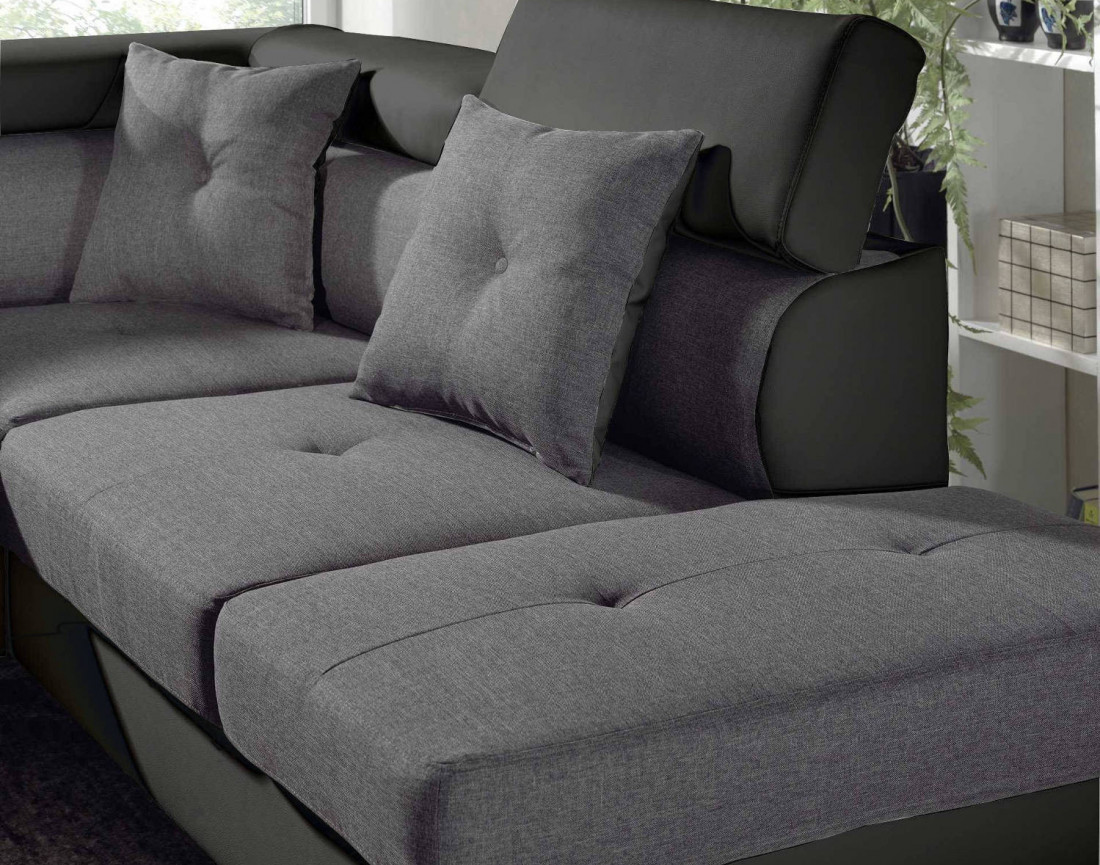 Lisbona - Canapé d'angle droit convertible - L 252 x P 190cm