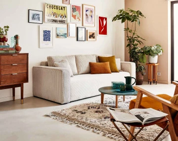 Canapé droit 3 places convertible Pet Friendly Topaze - Best Mobilier