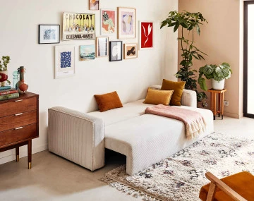 Canapé droit 3 places convertible Pet Friendly Topaze - Best Mobilier