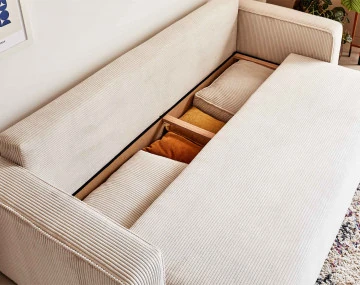 Canapé droit 3 places convertible Pet Friendly Topaze - Best Mobilier