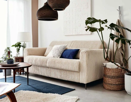 Canapé 3 places convertible express quotidien en grosses côtes Owen