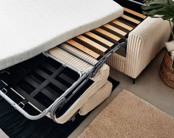 Canapé OWEN 3 places convertible express quotidien en grosses côtes | Best Mobilier