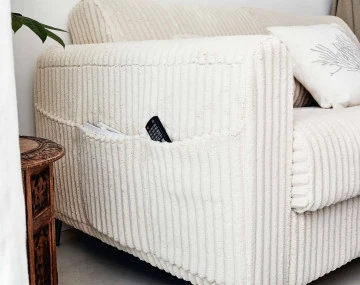 Canapé OWEN 3 places convertible express quotidien en grosses côtes | Best Mobilier
