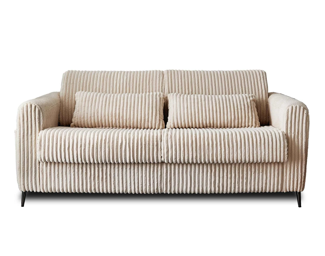 Canapé OWEN 3 places convertible express quotidien en grosses côtes | Best Mobilier