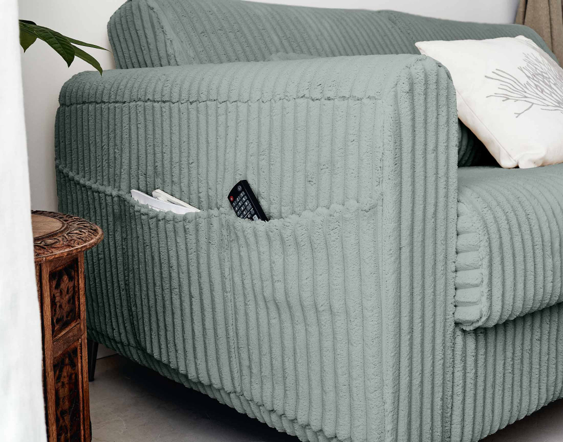 Canapé OWEN 3 places convertible express quotidien en grosses côtes | Best Mobilier