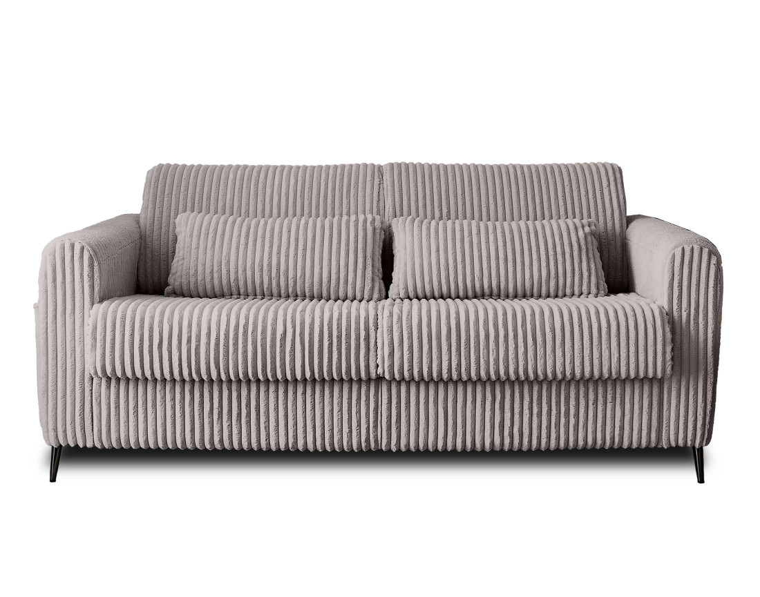 Canapé OWEN 3 places convertible express quotidien en grosses côtes | Best Mobilier