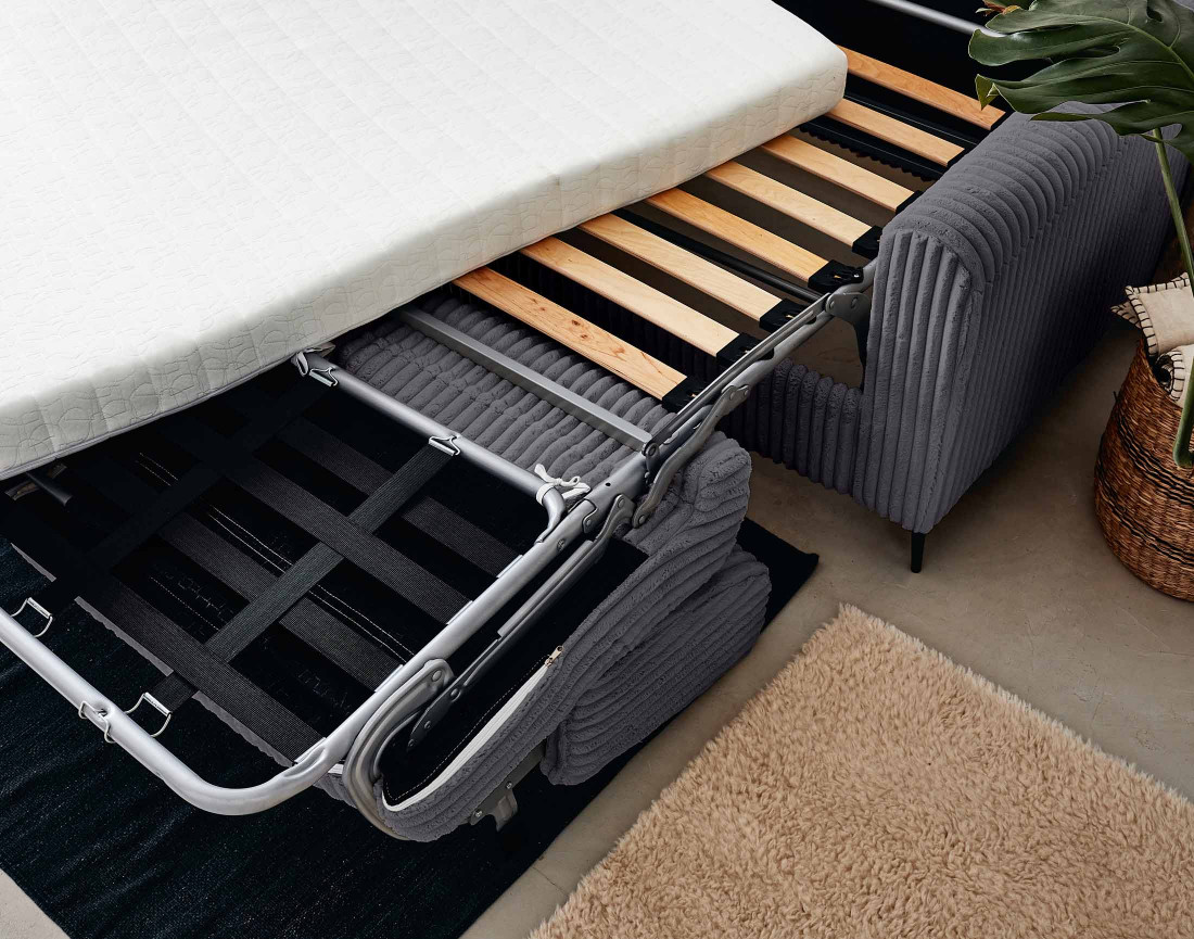 Canapé OWEN 3 places convertible express quotidien en grosses côtes | Best Mobilier