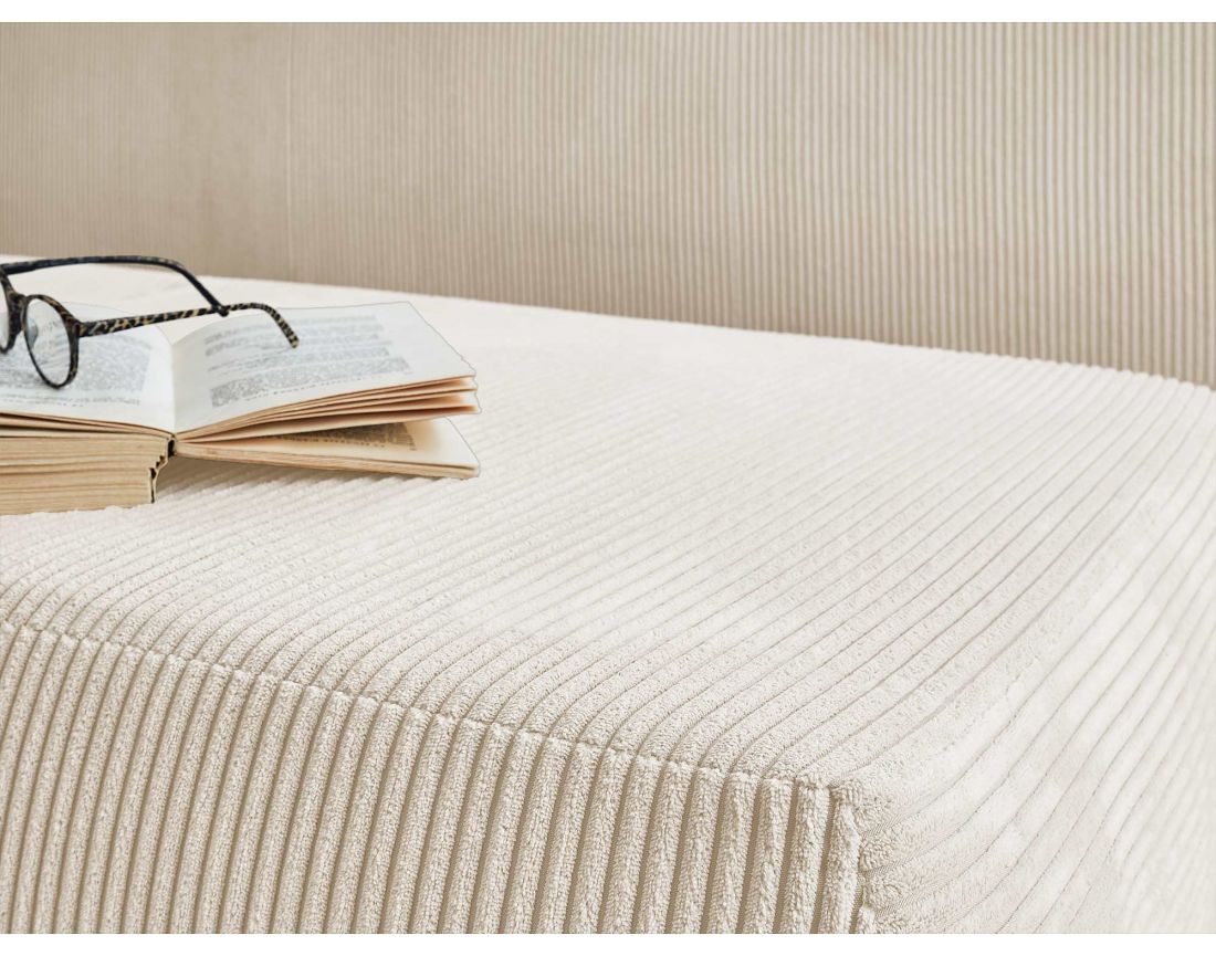 Cristal - canapé 3 places - convertible avec coffre - en velours côtelé Cristal - canapé 3 places - convertible avec coffre - en velours côtelé