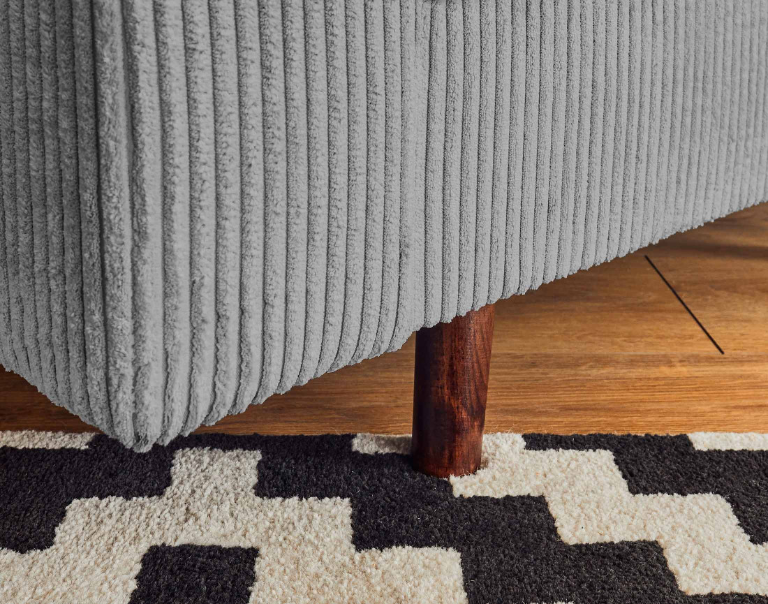 Fauteuil en velours côtelé Rune