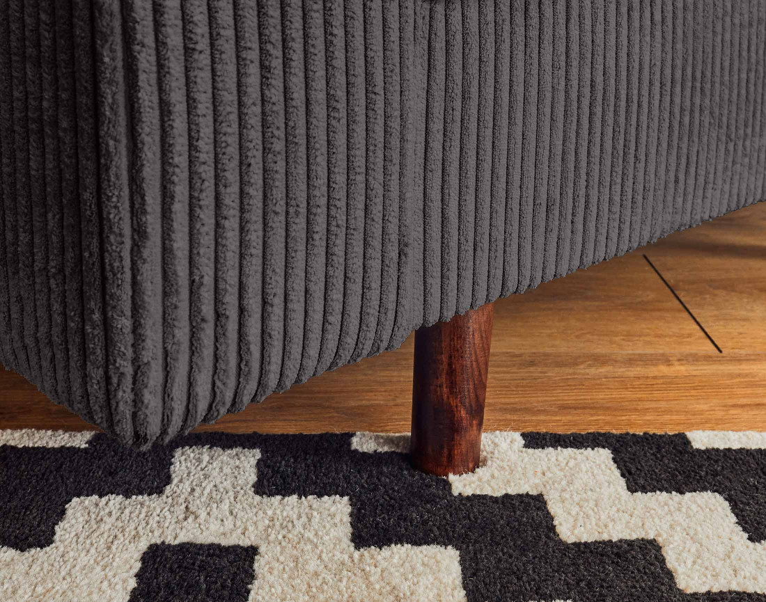 Fauteuil en velours côtelé Rune