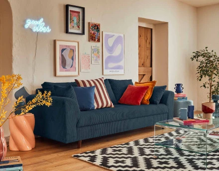 Canapé 3 places en velours...